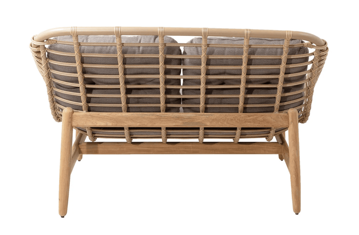 Strington 2 - Seater Sofa - Cane Line - Outdoor Furniture - Taupe AirTouch w/ Teak Frame - HORNE