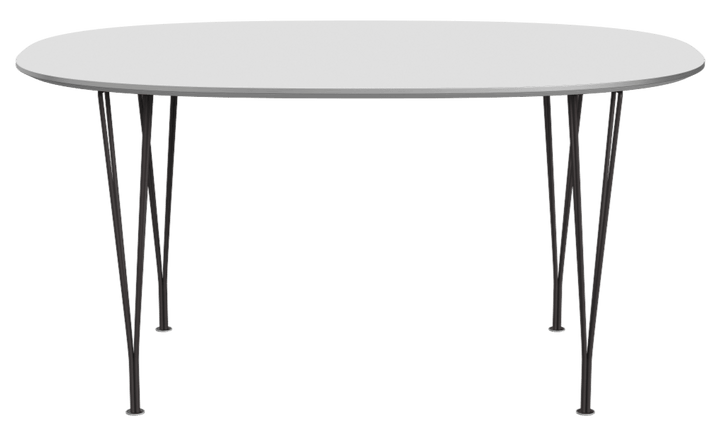 Superellipse™ Dining Table - Fritz Hansen - Table + Task - White Finix Laminate - Warm Graphite - HORNE