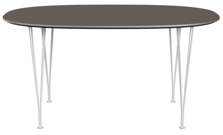 Superellipse™ Dining Table - Fritz Hansen - Table + Task - Grey Finix Laminate - White - HORNE