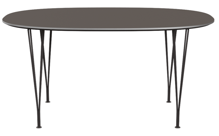 Superellipse™ Dining Table - Fritz Hansen - Table + Task - Grey Finix Laminate - Warm Graphite - HORNE