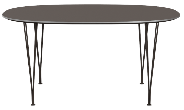 Superellipse™ Dining Table - Fritz Hansen - Table + Task - Grey Finix Laminate - Brown Bronze - HORNE