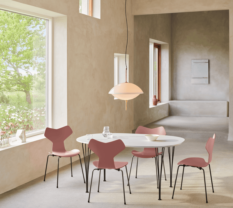 Superellipse™ Dining Table - Fritz Hansen - Table + Task - Clear Lacquered Walnut - Chromed Steel - HORNE