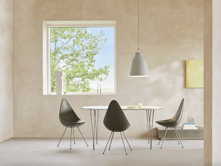 Superellipse™ Dining Table - Fritz Hansen - Table + Task - White Finix Laminate - Nine Grey - HORNE