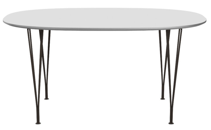 Superellipse™ Dining Table - Fritz Hansen - Table + Task - White Finix Laminate - Brown Bronze - HORNE