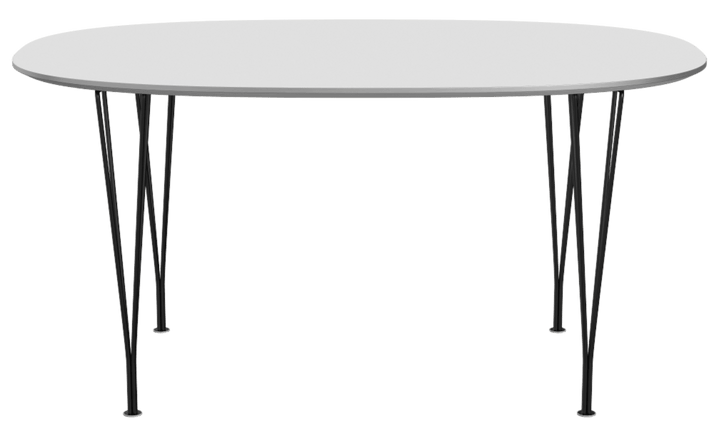 Superellipse™ Dining Table - Fritz Hansen - Table + Task - White Finix Laminate - Black - HORNE