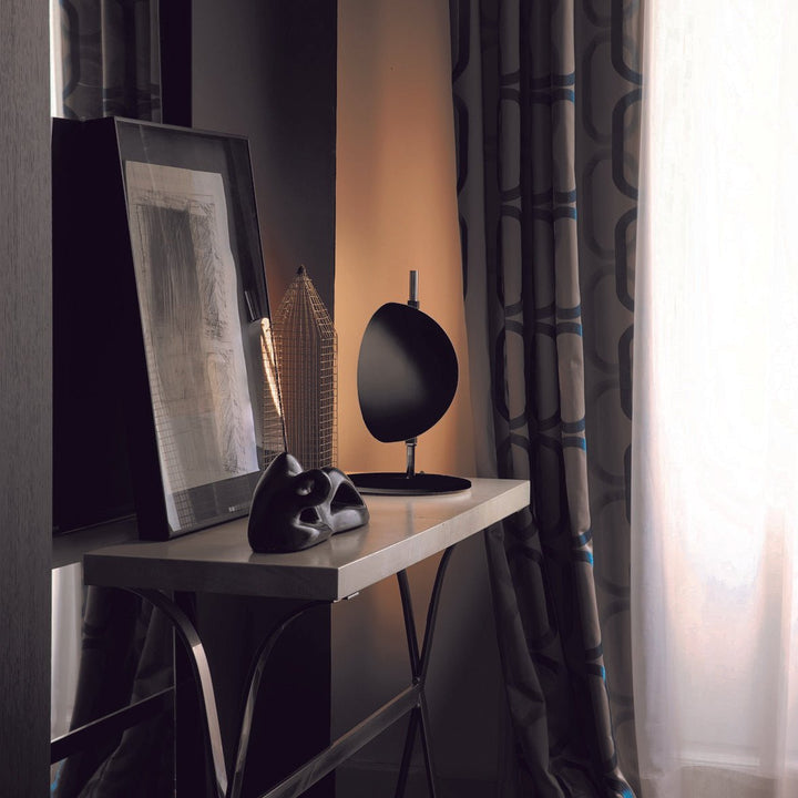 Superluna Table Lamp - Oluce - Table + Task - Black - HORNE