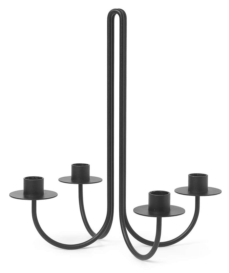 Sway Candelabra - Ferm Living - Candle Holders - Black - HORNE