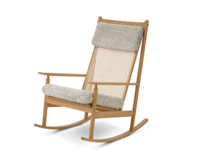 Swing Lounge Chair - Warm Nordic - Chairs - Sheep Moonlight/ Oak - HORNE