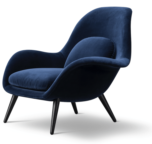 Swoon Lounge - Black Lacquered Oak - Fredericia - Chairs - HORNE