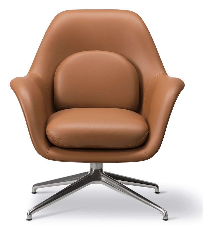 Swoon Lounge Petit Swivel Base - Chrome - Fredericia - Chairs - Omni 307 - HORNE