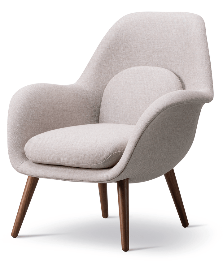 Swoon Lounge Petit Wood Base - Walnut - Fredericia - Chairs - Sunniva 717 - HORNE