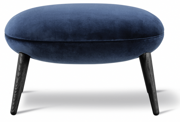 Swoon Ottoman - Black Lacquered Oak - Fredericia - Stools + Benches + Ottomans - HORNE