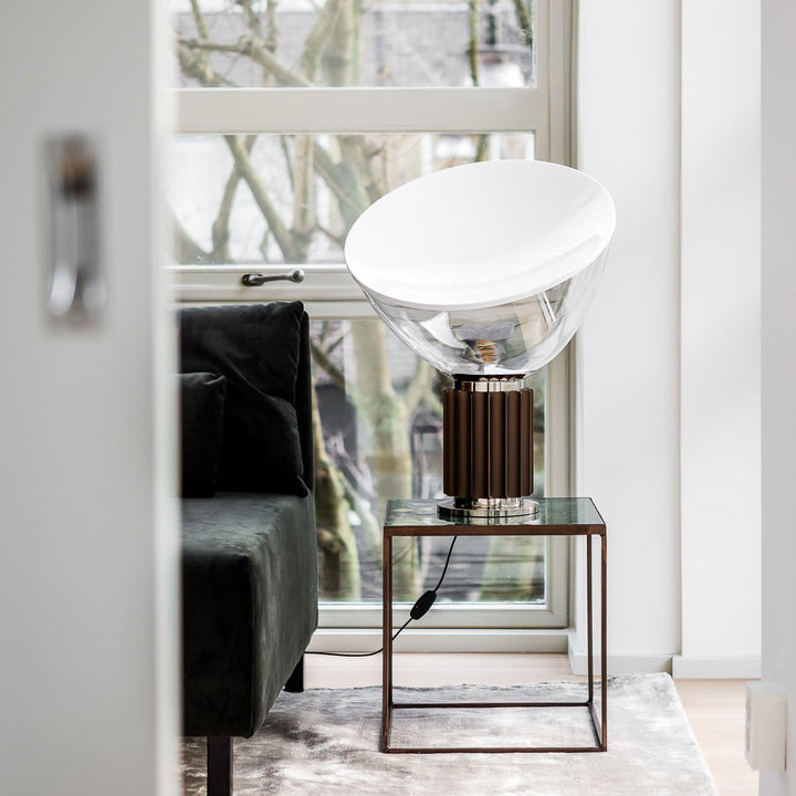 Taccia Dimmable Table Lamp - Flos - Table + Task - Anodize Silver - HORNE
