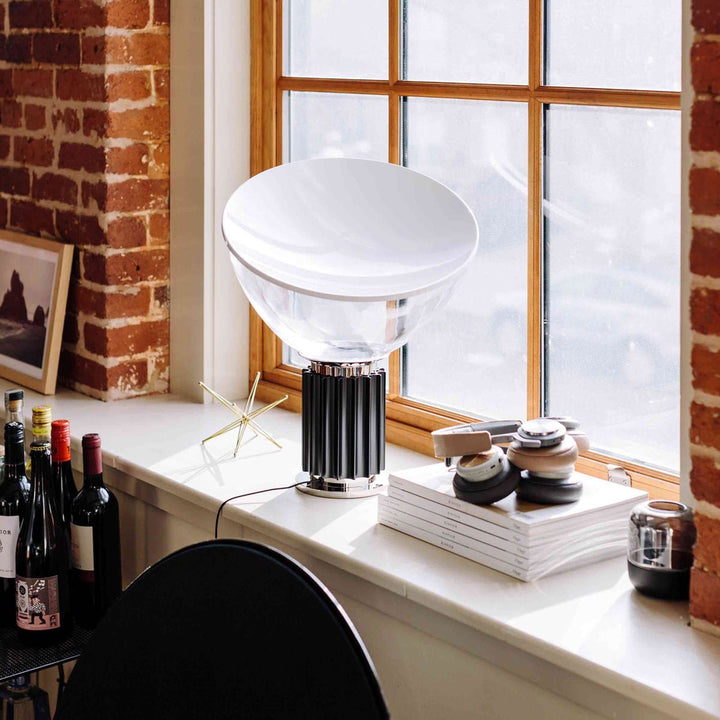 Taccia Dimmable Table Lamp - Flos - Table + Task - Anodize Silver - HORNE