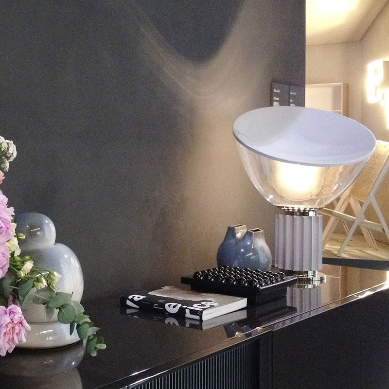 Taccia Small Table Lamp - Flos - Table + Task - Silver - HORNE