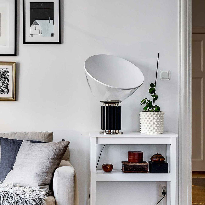 Taccia Small Table Lamp - Flos - Table + Task - Silver - HORNE