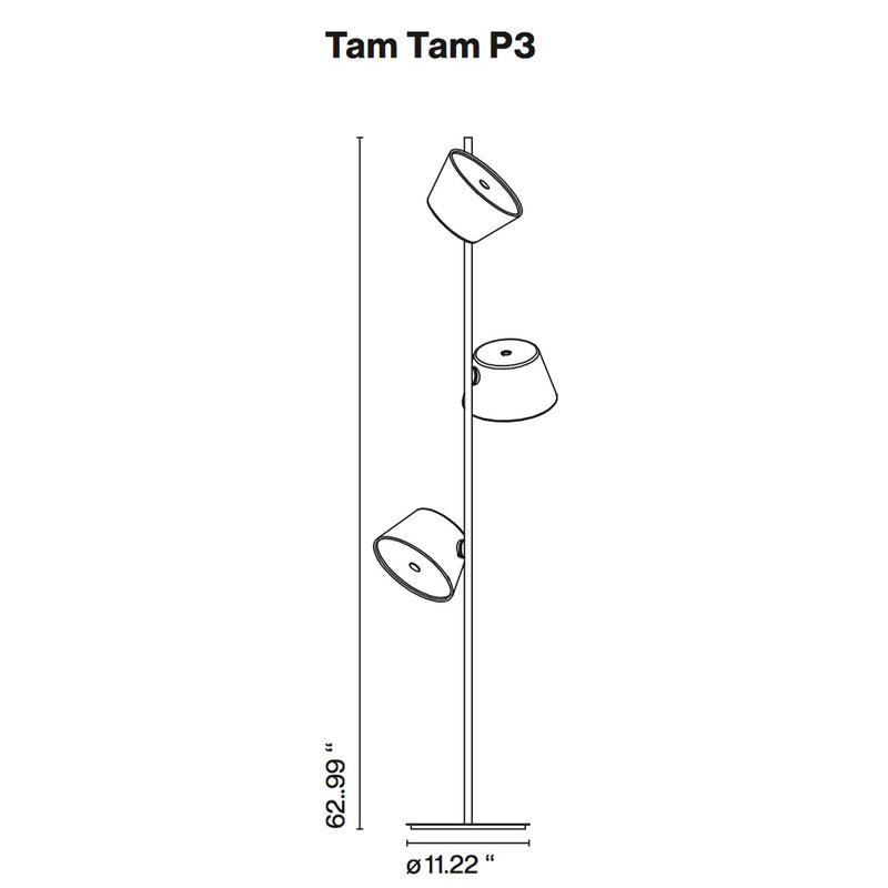 Tam Tam P3 Floor Light - Marset - Floor Lamps - Black - Black - Black - HORNE