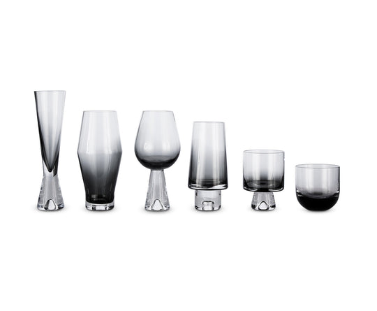 Tank Champagne Glass Black - Set of 2 - Tom Dixon - Drinkware - HORNE