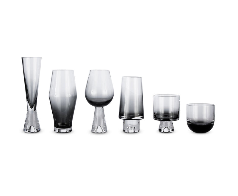 Tank Low Ball Glass Black - Set of 2 - Tom Dixon - Beer + Cocktail Glasses - HORNE