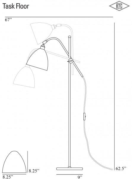 Task Floor Lamp - Original BTC - Floor Lamps - Putty Grey - HORNE