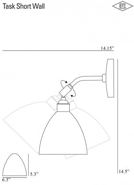 Task Short Wall Sconce - Original BTC - Wall Sconces - Putty - HORNE