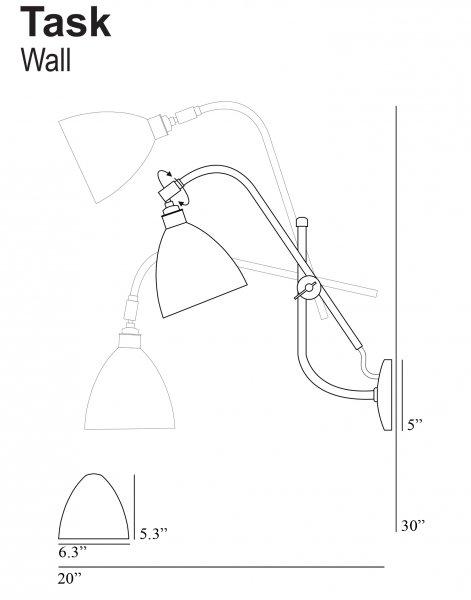 Task Wall Light - Black - Original BTC - Wall Sconces - HORNE