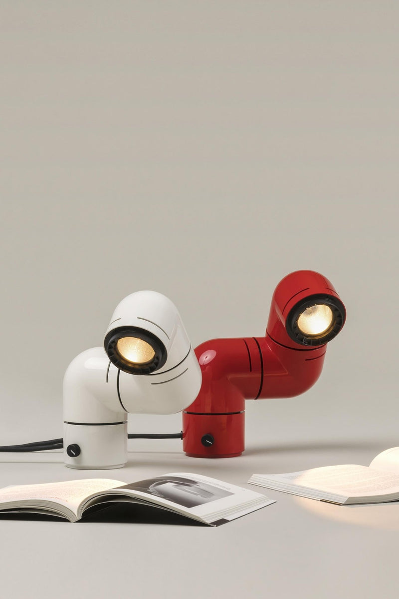 Tatu Table Lamp - Santa & Cole - Table + Task - White Grey - HORNE