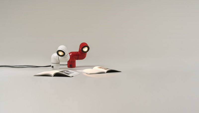 Tatu Table Lamp - Santa & Cole - Table + Task - White Grey - HORNE