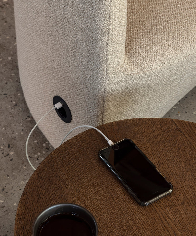 Tearoom Sofa, High Back - Audo Copenhagen - Sofas - Boucle 02 - With Power Outlet - HORNE