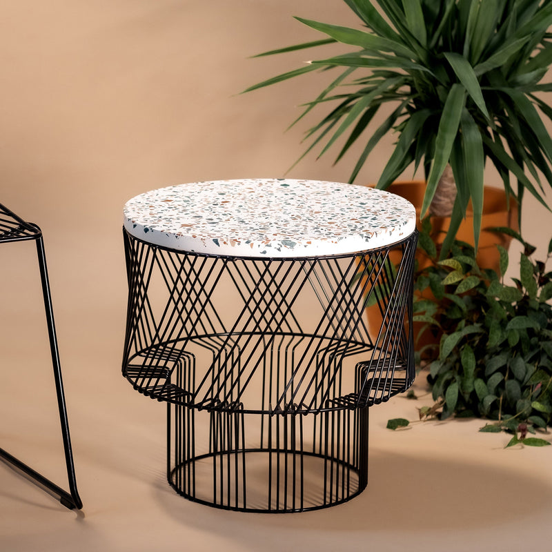 Terrazzo Side Table - Bend Goods - Tables - Black - HORNE
