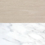 White Washed Oak + Carrara Marble