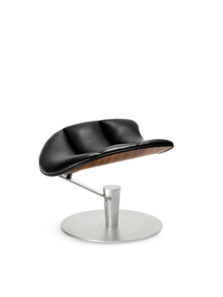 The Lobster Chair - Bruunmunch - Chairs - Lobster Footstool Only - Walnut Veneer - Satin Chrome Steel - HORNE
