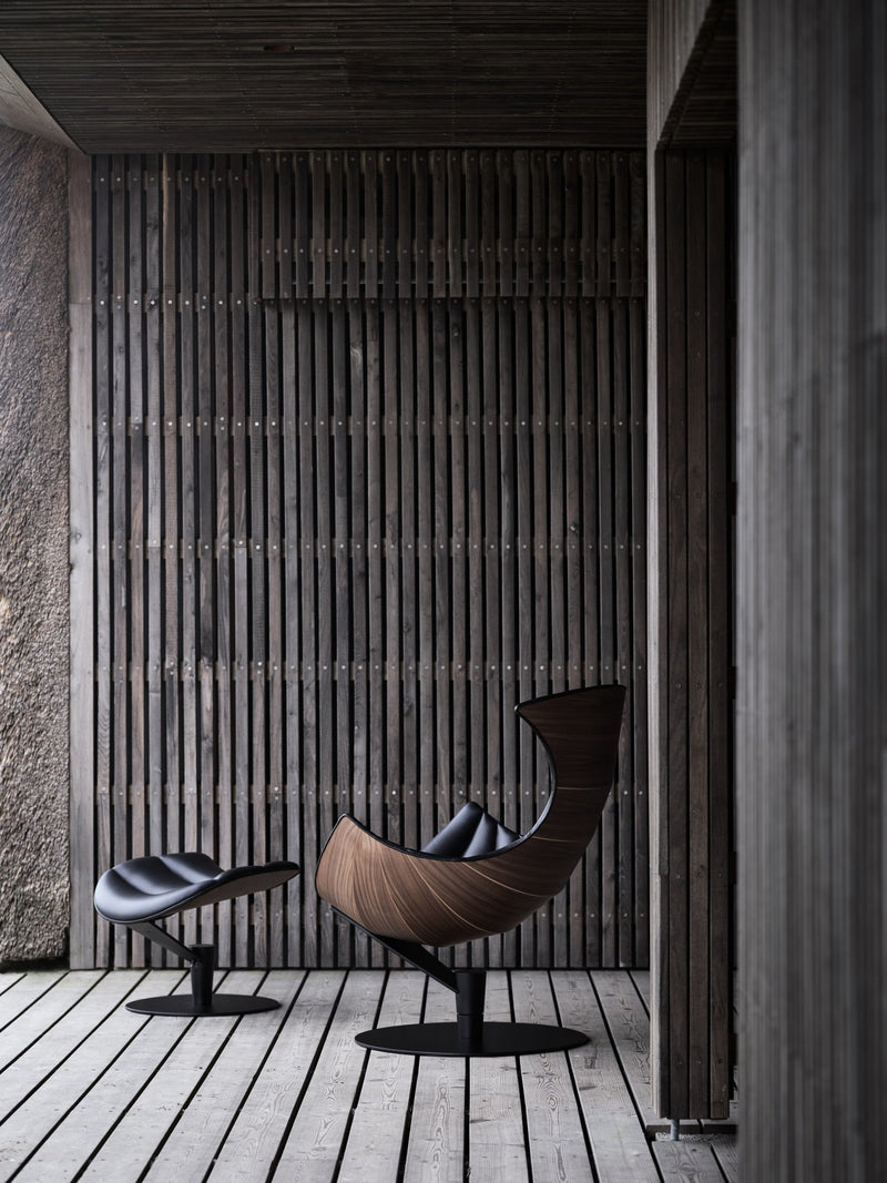 The Lobster Chair - Bruunmunch - Chairs - Lobster Chair Only - Walnut Veneer - Satin Chrome Steel - HORNE