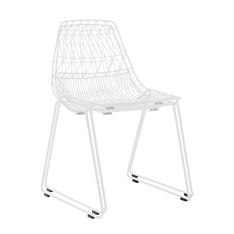 The Lucy Stacking Chair - Set of 2 - Bend Goods - Chairs - White - No Seat Pad - HORNE