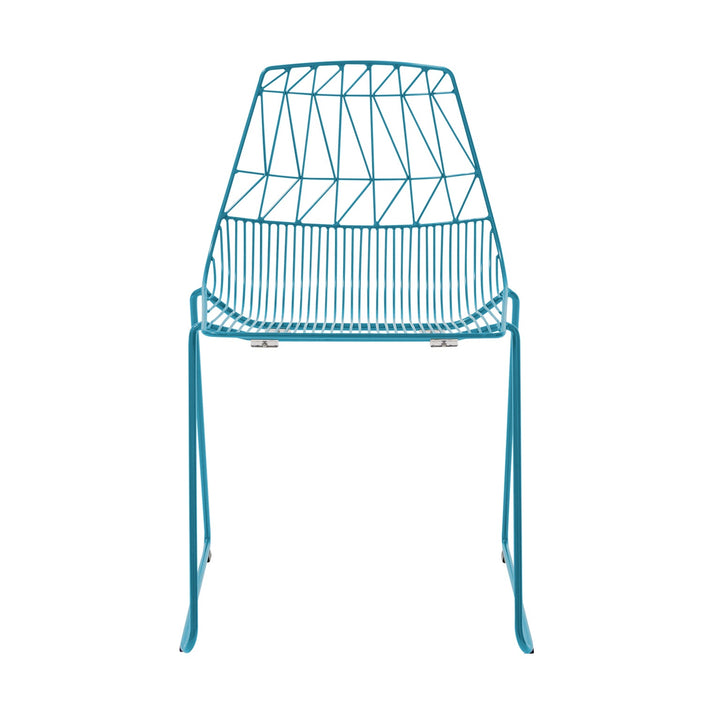 The Lucy Stacking Chair - Set of 2 - Bend Goods - Chairs - Peacock Blue - No Seat Pad - HORNE