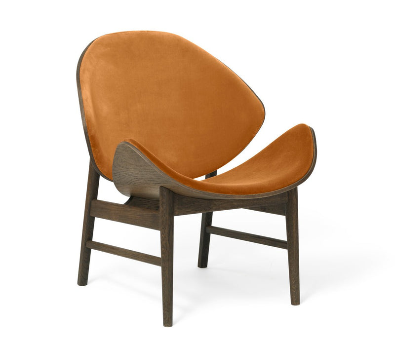 The Orange Lounge Chair - Upholstered Back and Seat - Warm Nordic - Chairs - Black Leather/ Black Oak - HORNE