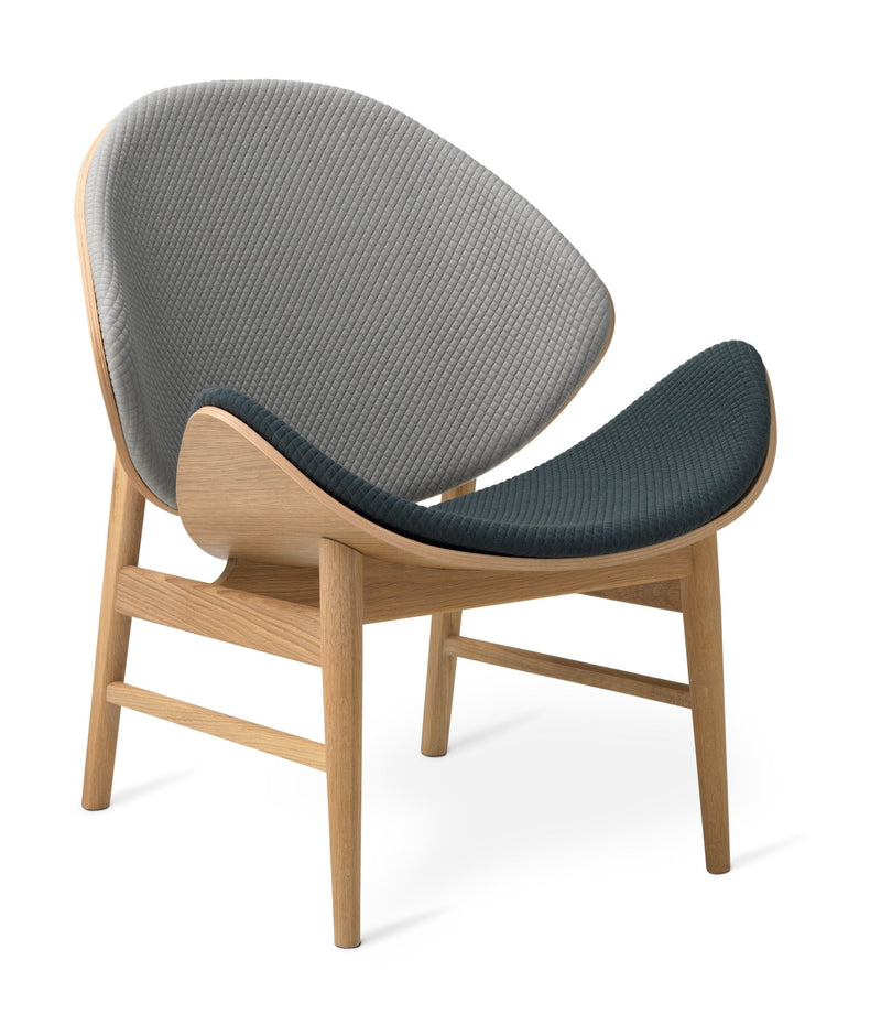 The Orange Lounge Chair - Upholstered Back and Seat - Warm Nordic - Chairs - Black Leather/ Black Oak - HORNE