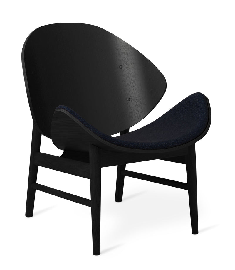 The Orange Lounge Chair - Upholstered Seat - Warm Nordic - Chairs - Black Leather/ Smoked Oak - HORNE