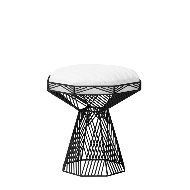 The Switch Table / Stool - Bend Goods - Outdoor Furniture - Black - White Vegan Leather - HORNE