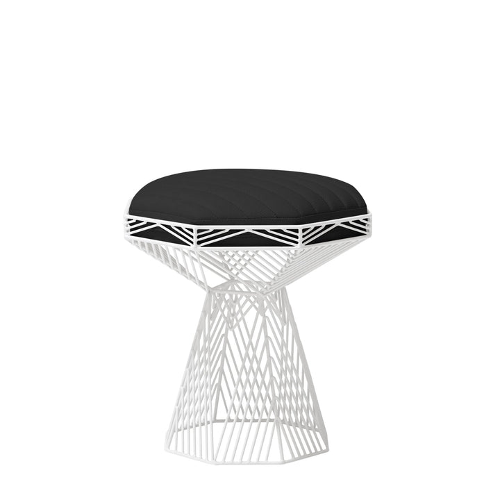 The Switch Table / Stool - Bend Goods - Outdoor Furniture - White - Black Vegan Leather - HORNE
