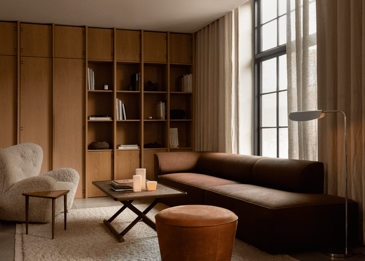 The Tired Man Chair & Footstool - Sheepskin - Audo Copenhagen - Chairs - Chair Only - Natural Oak - Honey - HORNE