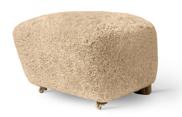 The Tired Man Chair & Footstool - Sheepskin - Audo Copenhagen - Chairs - Chair Only - Natural Oak - Honey - HORNE