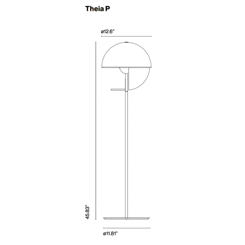 Theia P Floor Light - Marset - Floor Lamps - Black - HORNE