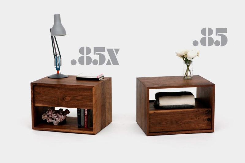 THN .85 Night Stand - Artless - Bedside Tables - Top - Solid Walnut with Walnut Drawer - HORNE