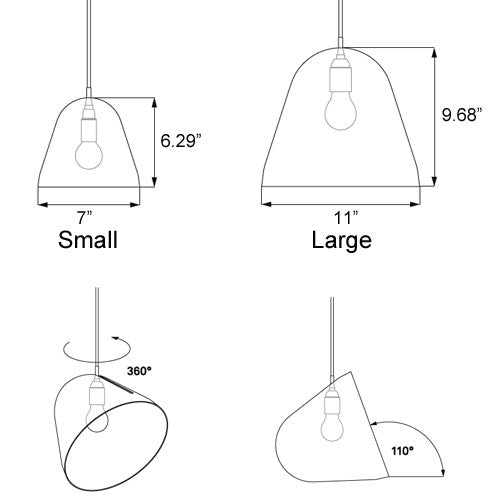 Tilt Brass Pendant Light