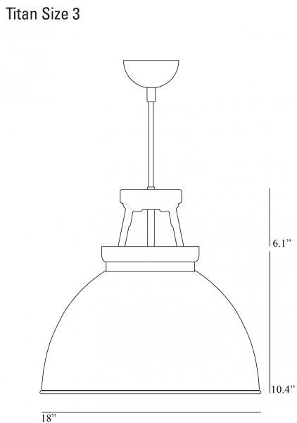 Titan 3 Pendant - White - Original BTC - Pendants - HORNE
