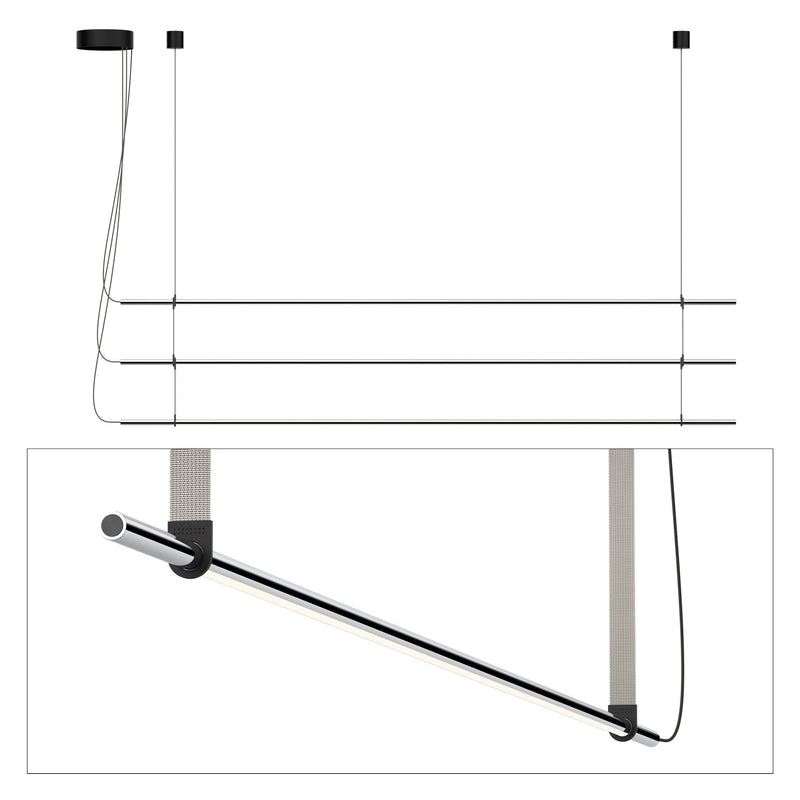 T.O. Pendant 3 Stack - Pablo Designs - Pendants - Matte Black - Graphite - HORNE