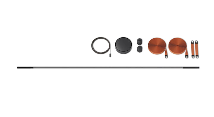T.O. Pendant 3 Stack - Pablo Designs - Pendants - Matte Light Grey - Burnt Orange - HORNE