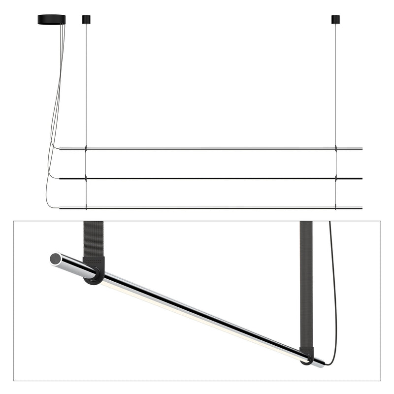 T.O. Pendant 3 Stack - Pablo Designs - Pendants - Matte Black - Graphite - HORNE