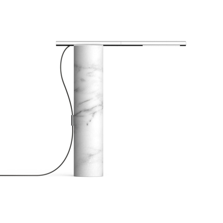 T.O Table Lamp - Pablo Designs - Table + Task - White Marble/Chrome - HORNE